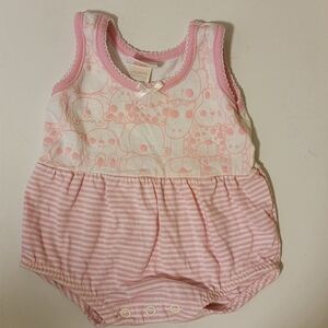 Vintage 80s Baby Girls Sleeveless Acid Wash Jean Dress with White Lace Sz 12 mo.
